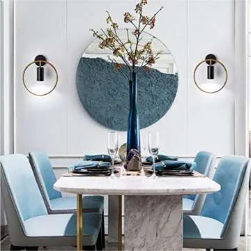 Fulesi Black and Gold LED Wall Sconce for Modern Homes