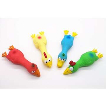 Exciting 4PCS Safe Latex Dog Squeaky Toys for Puppies and Small Dogs