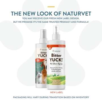 NaturVet Bitter Yuck! No Chew Spray for Dogs, Cats, and Horses Pet Training Spray, Liquid, Made in T...