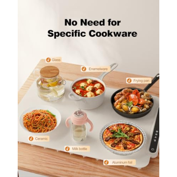 iTRUSOU Electric Warming Tray Full Surface Heating 3 Temp Settings