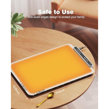 iTRUSOU Electric Warming Tray Full Surface Heating 3 Temp Settings