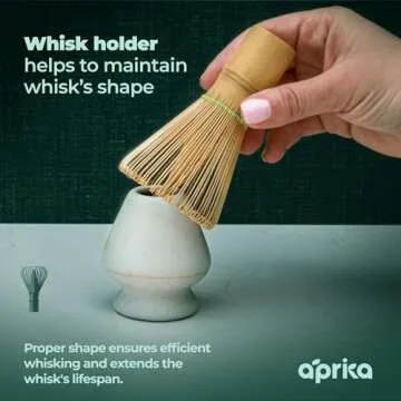 AprikaLife -Traditional Matcha Whisk - 100 Prong Bamboo Whisk For Ceremonial Tea Preparation - Authentic Japanese Bamboo Whisk For Matcha Tea
