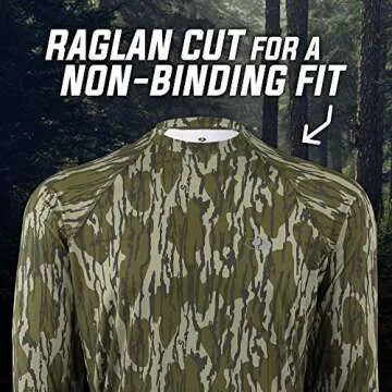 Mossy Oak Standard Camo Hunting Shirts for Men Long Sleeve, Original Treestand, Small