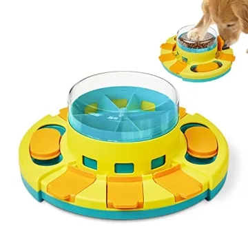 Potaroma Dog Puzzle Toy 2 Levels, Slow Feeder, Dog Food Treat Feeding Toys for IQ Training, Dog Ente...