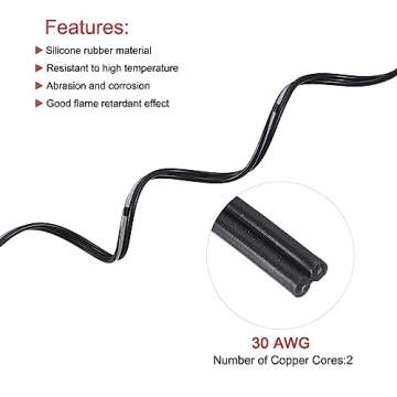 30AWG Silicone Ribbon Cable - Flexible 100ft Wire