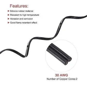 30AWG Silicone Ribbon Cable - Flexible 100ft Wire