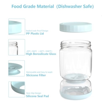 Luvan Pickle Jar – Leakproof Pickle Container with Strainer