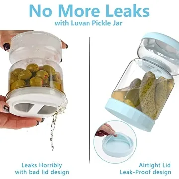 Luvan Pickle Jar – Leakproof Pickle Container with Strainer