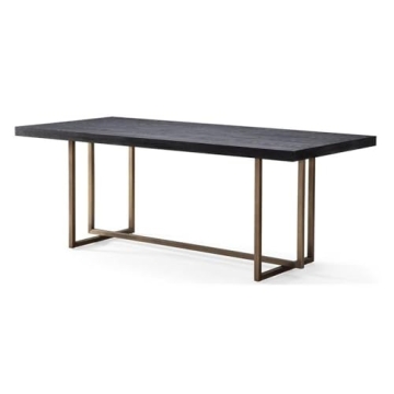 TOV Furniture Mason Modern Handmade Veneer Dining Table - Luxurious Black Finish