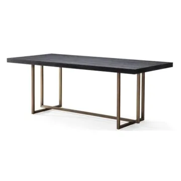TOV Furniture Mason Modern Handmade Veneer Dining Table - Luxurious Black Finish