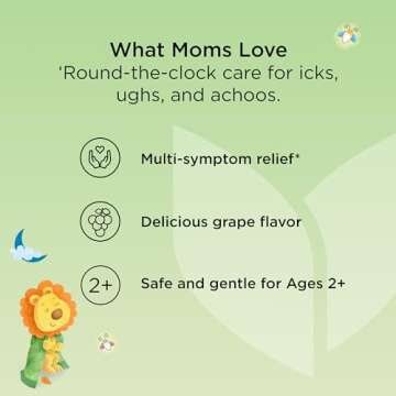 Hyland's Kids Cold Relief Grape Flavor Cough Syrup 4 Oz