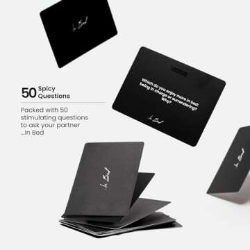 50 Spicy Question Card Games for Couples, Date Night Games, Intimacy Cards, The Adventure Challenge Connection Cards...in Bed Edition, Gift Ideas