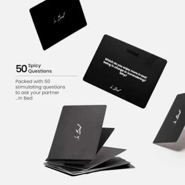 50 Spicy Question Card Games for Couples, Date Night Games, Intimacy Cards, The Adventure Challenge Connection Cards...in Bed Edition, Gift Ideas