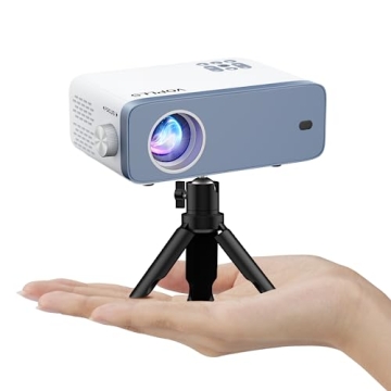 Mini Projector, VOPLLS 1080P Full HD Supported Video Projector, Portable Outdoor Home Theater Movie ...