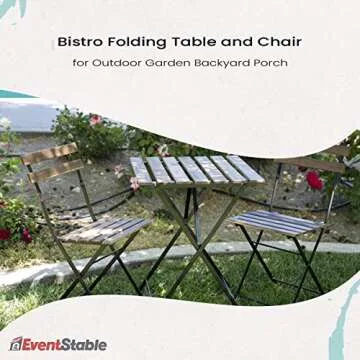 EventStable French Bistro Folding Set for Outdoors