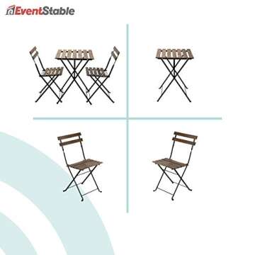 EventStable French Bistro Folding Set for Outdoors