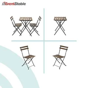 EventStable French Bistro Folding Set for Outdoors