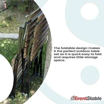 EventStable French Bistro Folding Set for Outdoors