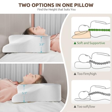 DONAMA Memory Foam Cervical Sleeping Pillow for Comfort
