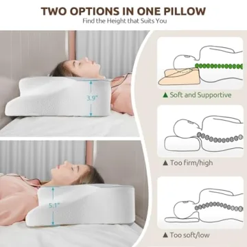 DONAMA Memory Foam Cervical Sleeping Pillow for Comfort