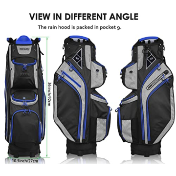 LIVSINGOLF Stylish 14 Way Golf Cart Bag with Cooler and Pockets