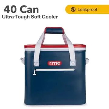 RTIC Soft Cooler 40 Can, Insulated Bag Portable Ice Chest Box for Lunch, Beach, Drink, Beverage, Tra...