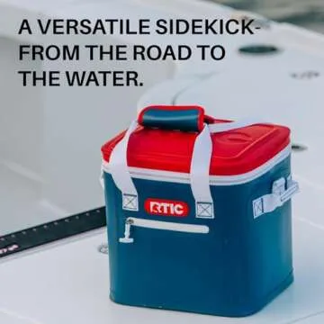 RTIC Soft Cooler 40 Can, Insulated Bag Portable Ice Chest Box for Lunch, Beach, Drink, Beverage, Travel, Camping, Picnic, Car, Trips, Floating Cooler Leak-Proof with Zipper, Patriot