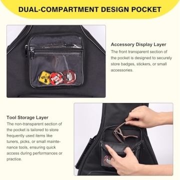 PPOPPO Electric Guitar Gig Bag - Waterproof & Padded Protection