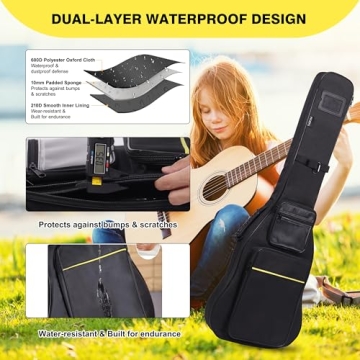 PPOPPO Electric Guitar Gig Bag - Waterproof & Padded Protection