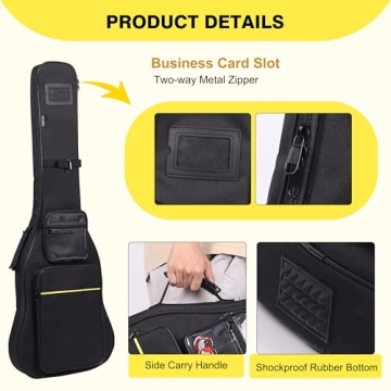 PPOPPO Electric Guitar Gig Bag - Waterproof & Padded Protection