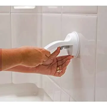 Safe-er-Grip Changing Lifestyles Shower Foot Rest, Non Slip Suction Cup Foot Rest Shower Shaving Leg Assist, Foot Stand for Shower, White, 1 Count (Pack of 1)