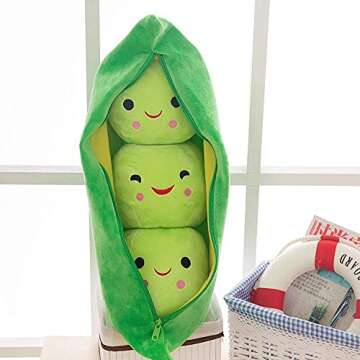 Giant Peas in A Pod Plush Toy Cute Pea Stuffed Toy