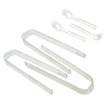 Ice Chilled 5 Compartment Condiment Server Caddy - Serving Tray Container with 5 Removable Dishes with Over 2 Cup Capacity Each and Hinged Lid | 3 Serving Spoons + 3 Tongs Included