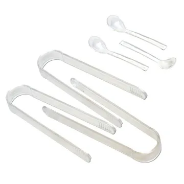 Ice Chilled 5 Compartment Condiment Server Caddy - Serving Tray Container with 5 Removable Dishes with Over 2 Cup Capacity Each and Hinged Lid | 3 Serving Spoons + 3 Tongs Included