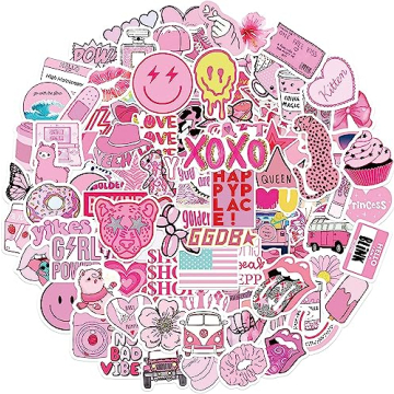 Vibrant 102 Pcs Pink Sticker Collection for Kids