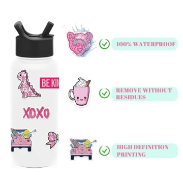 Vibrant 102 Pcs Pink Sticker Collection for Kids