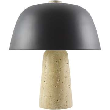 Mark&Day Table Lamps, Lekeisha Modern Black/Beige Bedside Table Lamp for Nightstand Bedroom, Living ...