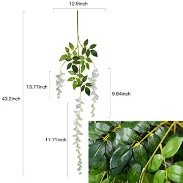 DearHouse Wisteria Vines - 12 Pack Silk Flower Garland