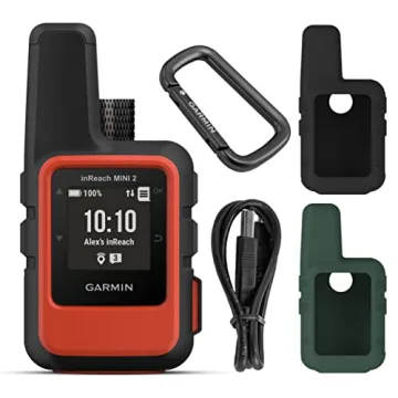 Garmin inReach Mini 2 Satellite Communicator - Flame Red with 2 Cases