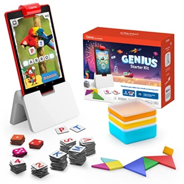 Osmo - Genius Starter Kit for Fire Tablet-5 Educational Learning Games-Ages 6-10-Spelling, Math & Cr...
