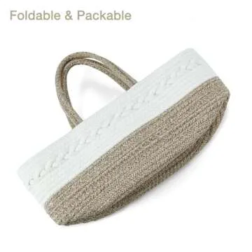 PandaEar Baby Diaper Caddy Organizer, Portable Nursery Storage Basket Cotton Rope Diaper Caddy for Baby Shower Gifts Newborn Infants -Brown