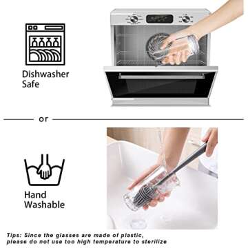 Golemas Plastic Drinking Glasses Set of 6, Reusable Acrylic Mixed Water Tumblers Glassware Sets, Dishwasher Safe Suitable for Bar, Home, Kitchen, Party, Outside(Multi Size, Set of 6)