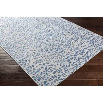 Mark&Day Outdoor Rugs, 5x7 Alem Modern Indoor/Outdoor Navy Area Rug, Non Shedding Blue Carpet for Patio, Porch, Deck, Bedroom, Living Room or Kitchen (5'3" x 7'7")