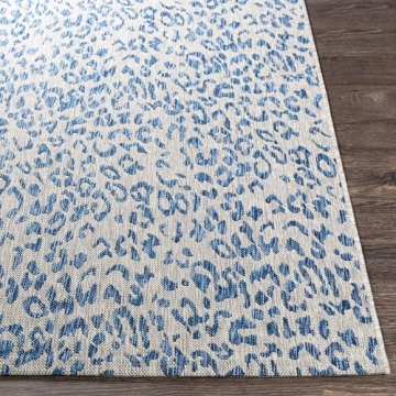 Mark&Day Outdoor Rugs, 5x7 Alem Modern Indoor/Outdoor Navy Area Rug, Non Shedding Blue Carpet for Patio, Porch, Deck, Bedroom, Living Room or Kitchen (5'3" x 7'7")