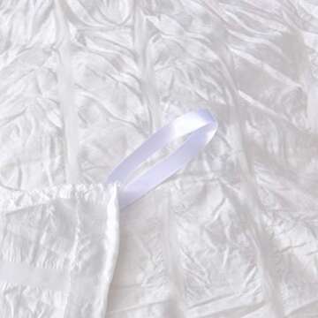 M&Meagle 3 Pieces Textured Duvet Cover White Set with Zipper Closure,100% Washed Microfiber Seersucker Fabric,Luxury Hotel Quality Bedding-King Size(1 Duvet Cover 2 Pillowcases)