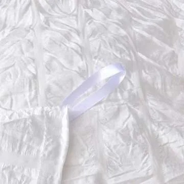 M&Meagle 3 Pieces Textured Duvet Cover White Set with Zipper Closure,100% Washed Microfiber Seersucker Fabric,Luxury Hotel Quality Bedding-King Size(1 Duvet Cover 2 Pillowcases)