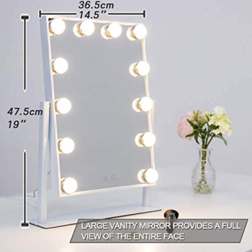 Lighted Vanity Makeup Mirror with LED and Touch Control