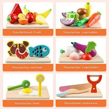 Exciting Joqutoys Wooden Cutting Cooking Toy for Kids