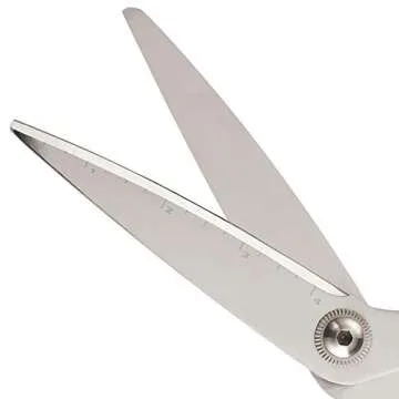 Milwaukee 48-22-4041 Iron Carbide Core Large-Looped Straight Jobsite Scissors w/ Onboard Ruler Markings and Index Finger Groove