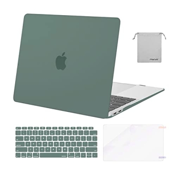 MOSISO Clear Hard Shell Case for MacBook Air 13 inch with Keyboard Cover and Screen Protector